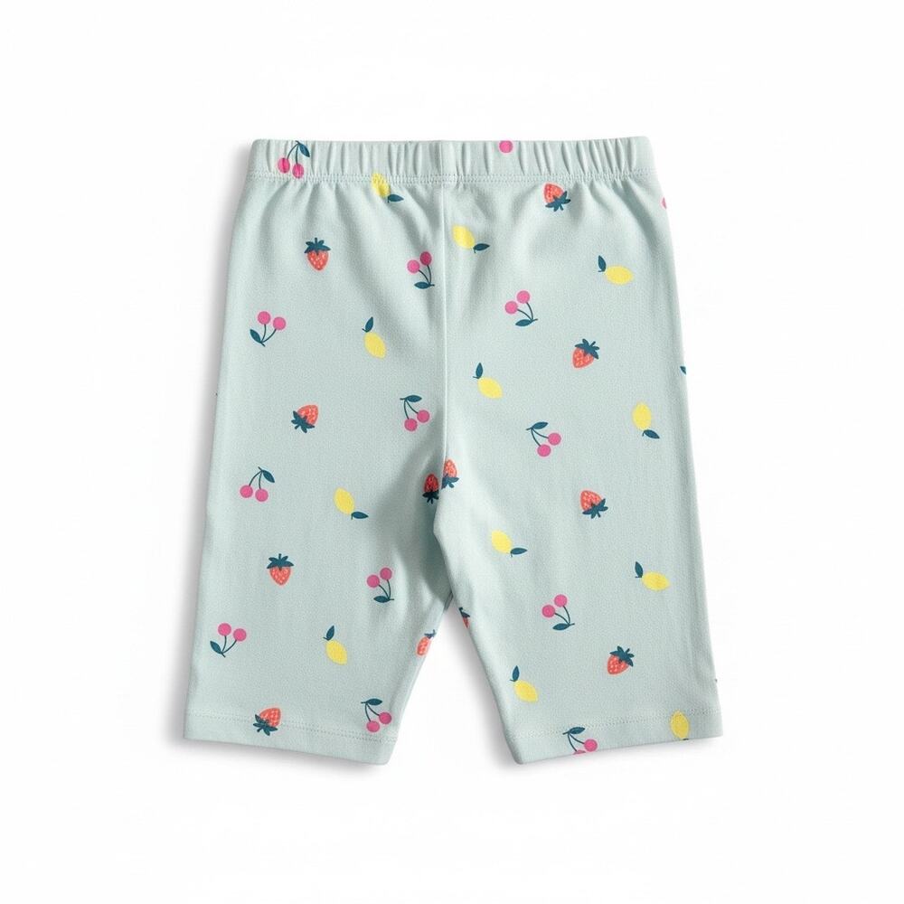 Cat & Jack Girls Bike Shorts M 8 Fruit Print Cotton Stretch NWT
